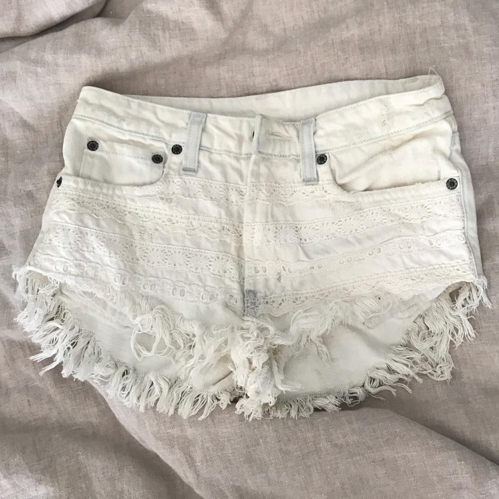 Brand new LF Carmar denim shorts lace